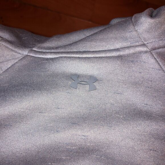Under Armour Womens Large Gray Loose Fit Cold Gear Pullover Hoodie Sweatshirt L - Picture 10 of 10